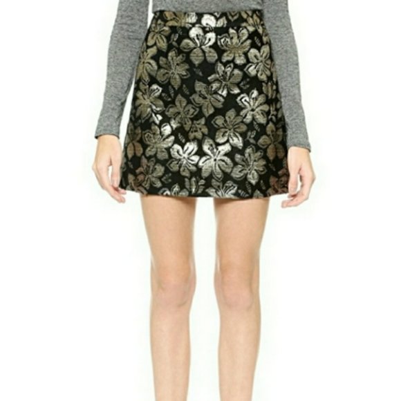 ALICE + OLIVIA JACQUARD MINI SKIRT